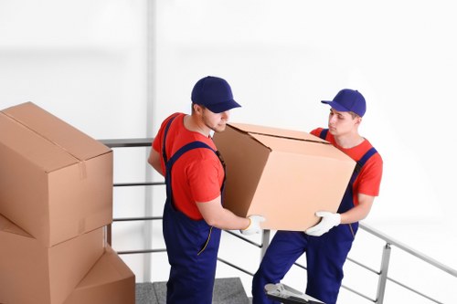 Residential moving day with a hired removal truck in Shepherdsbush
