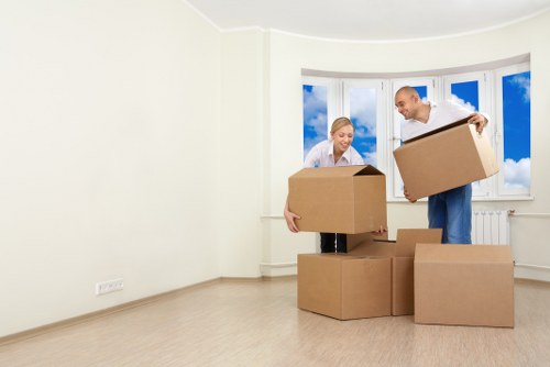 Securing household items inside a moving van