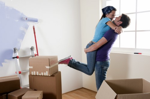 Packing and loading a moving truck in Shepherdsbush
